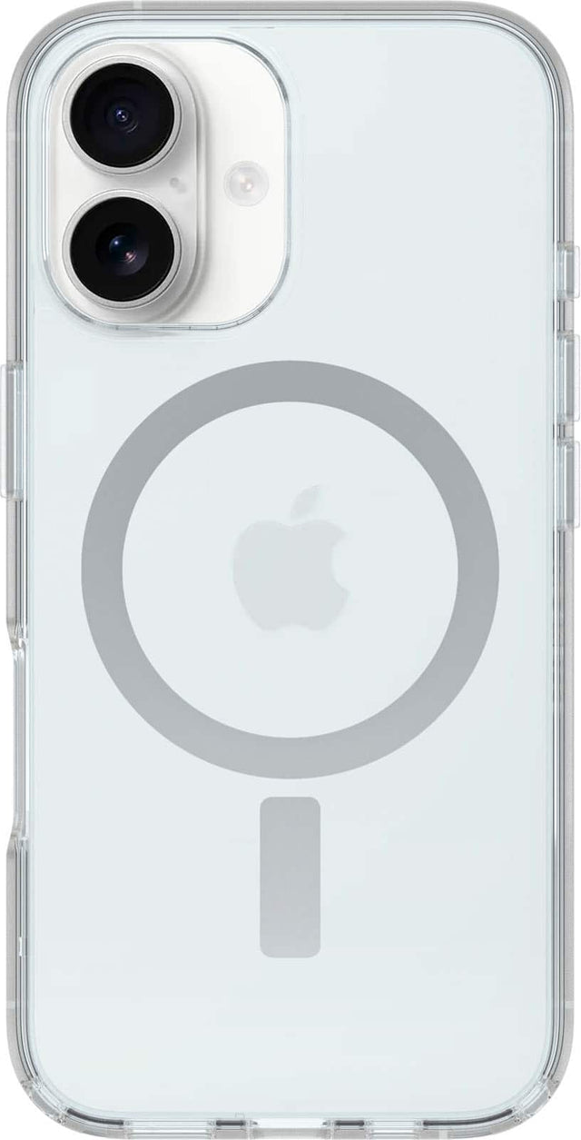 Front. OtterBox - Symmetry Series Hard Shell for MagSafe for Apple iPhone 16 - Clear.