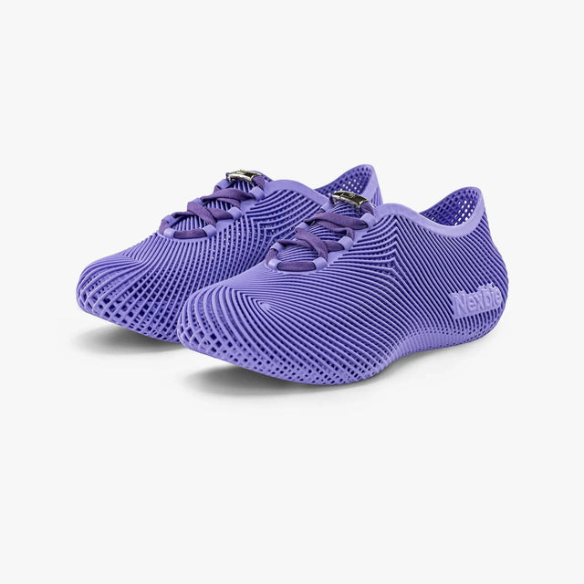 Front. Nexbie - Aeroraise 3D Printed Sneakers - Purple.