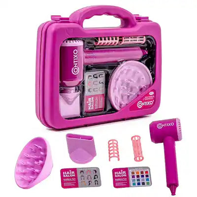 Contixo - PT3 Kids Hair Salon Playset with Hair Dryer & Accessories, Ages 3+