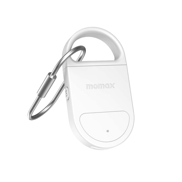 Front. Momax - PinBuzz Rechargeable Anti-Theft Personal Alarm With Find My Locator, White - White.