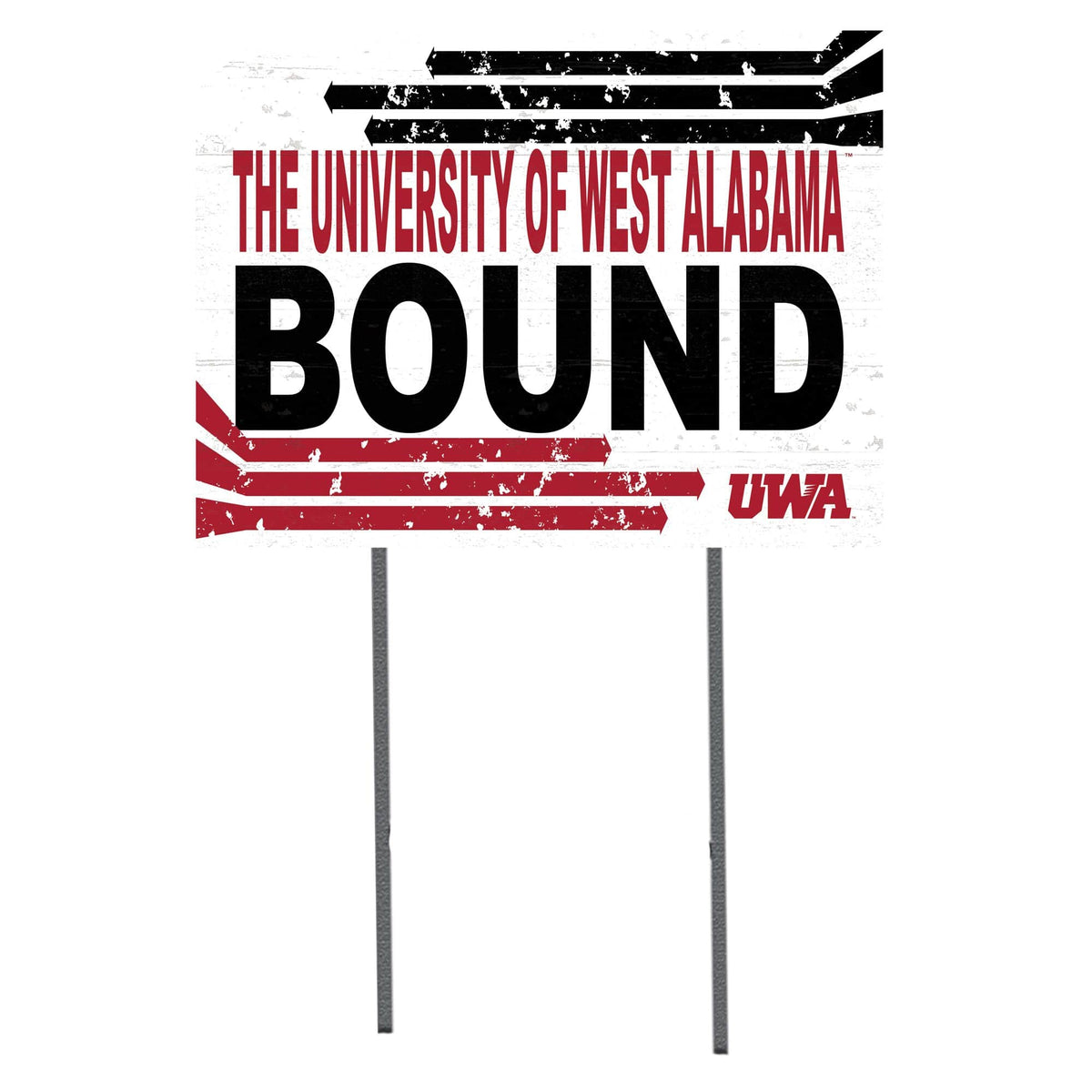 Jardine - West Alabama Tigers 18" x 24" Team Yard Sign - White