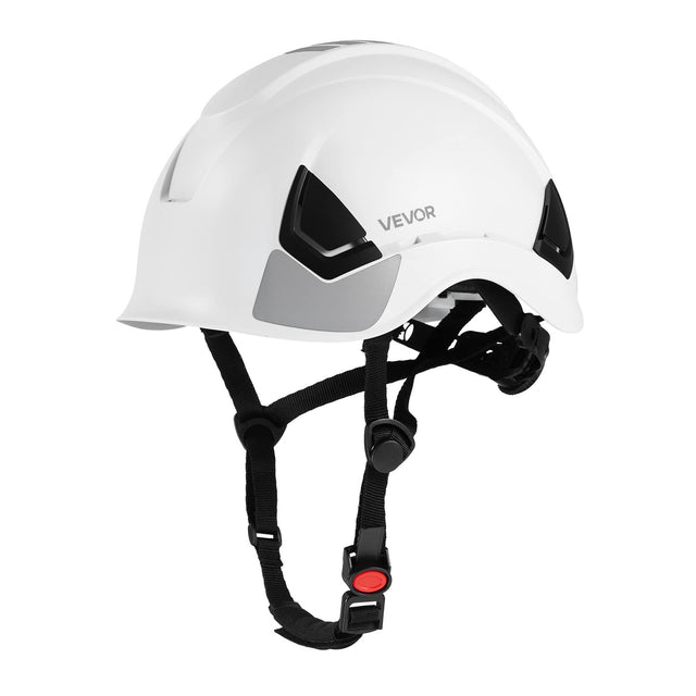 Front. VEVOR - Construction Safety Helmet, ANSI/ISEA Z89.1 Approved ABS Safety Hard Hat with 6-Point Ratchet Suspension - White.