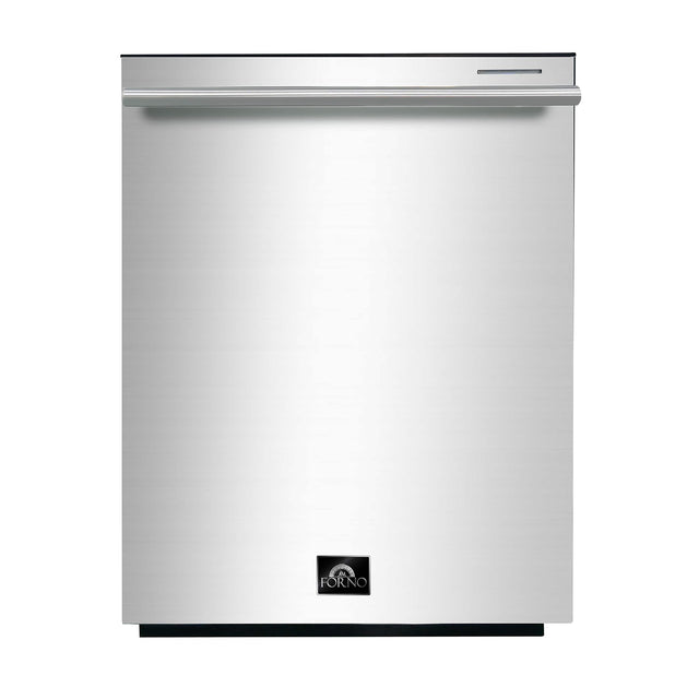 Front. Forno Appliances - Pozzo 24" Top Control Built-In Stainless Steel Tub Dishwasher with 3rd Rack and 49dBA. - Stainless Steel.