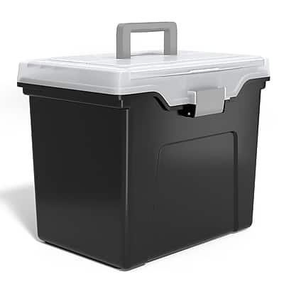 Staples - File Box File Portable Tote, Letter Size - Black