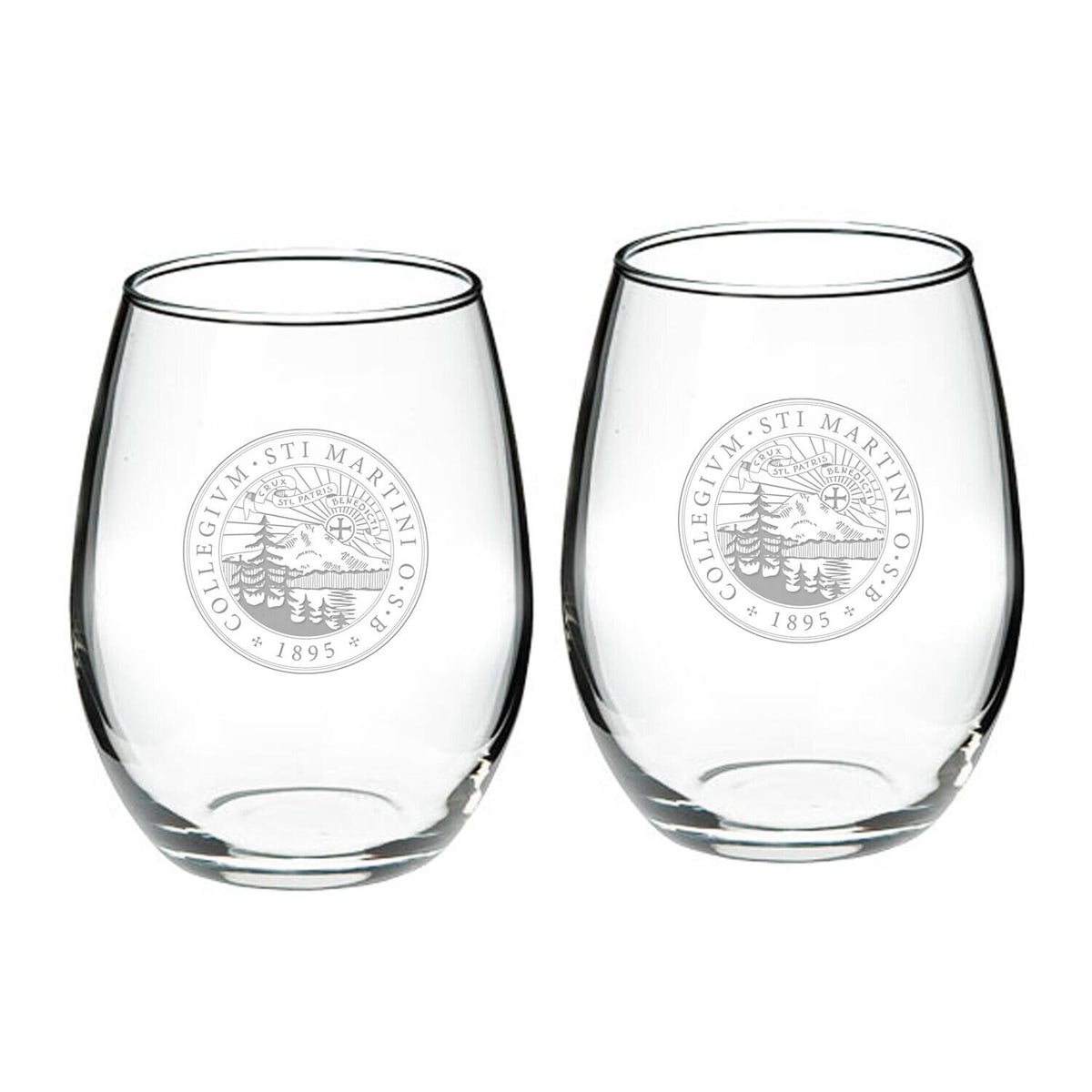 Jardine - Saint Martin's Saints 21oz. Two-Piece Stemless Wine Glass Set - Multicolor