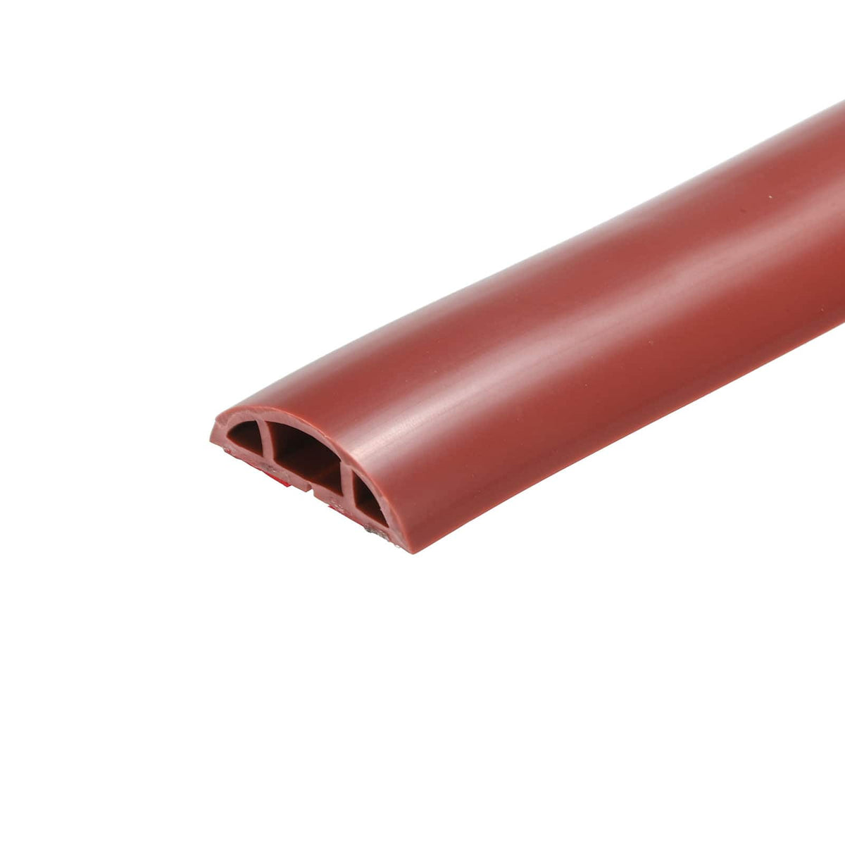 Unique Bargains - Floor Cord Cover Cable Protector 10ft Self Adhesive Extension Cable Management for Home Office 0.4" W x 0.28" H - Red