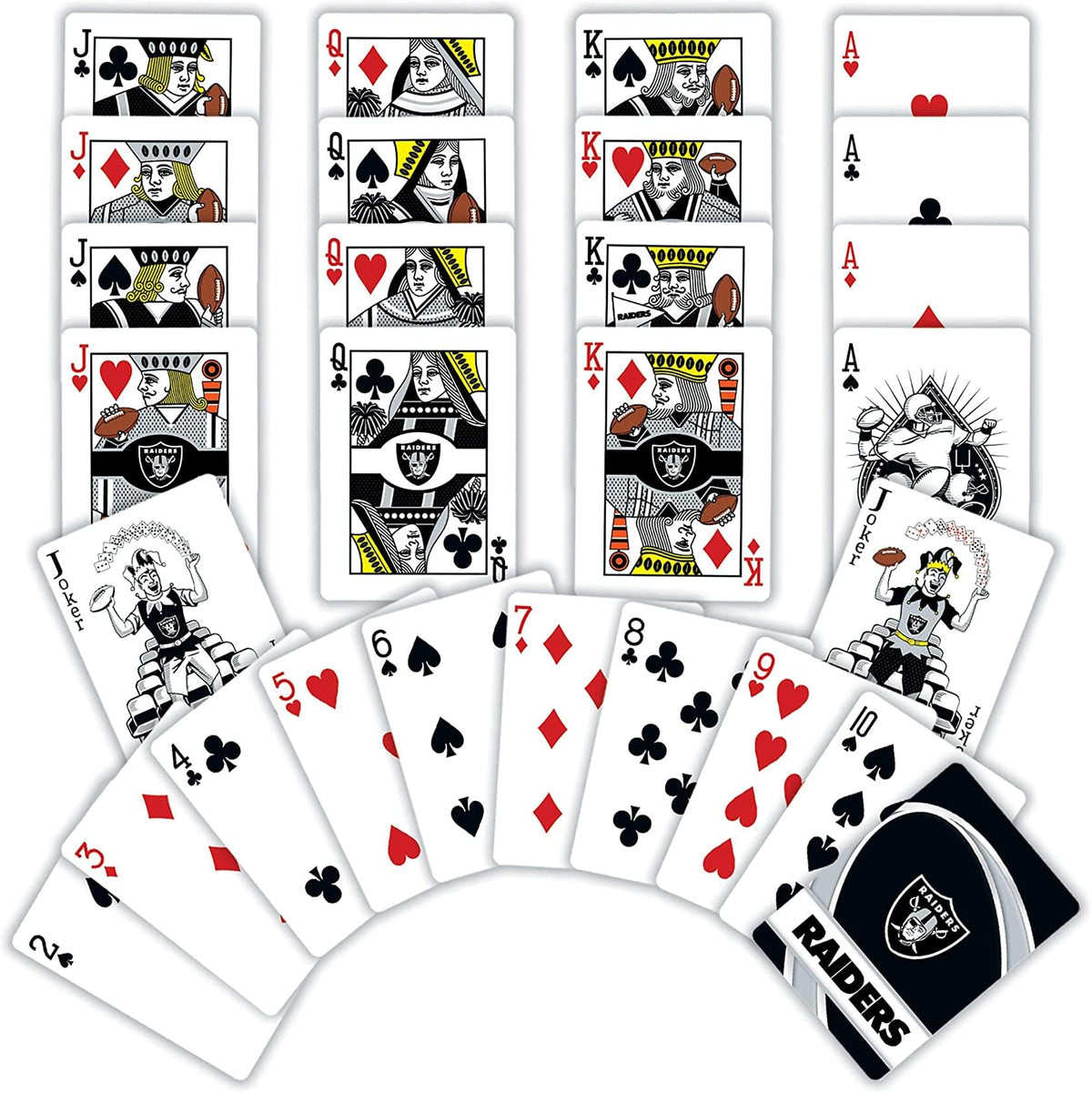 MasterPieces - Las Vegas Raiders NFL Playing Cards - Black