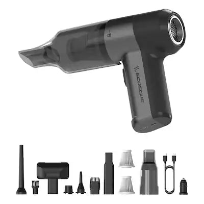 Scosche - SCOVAC 4-in-1 Cordless Handheld Vacuum Cleaner with Inflator, Deflator & Air Duster for Car, Home or Office