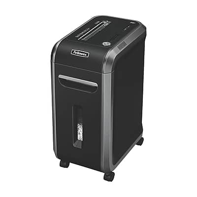 Front. Fellowes - Powershred 99Ci 18-Sheet Cross-Cut Commercial Shredder - Black/Dark Silver.