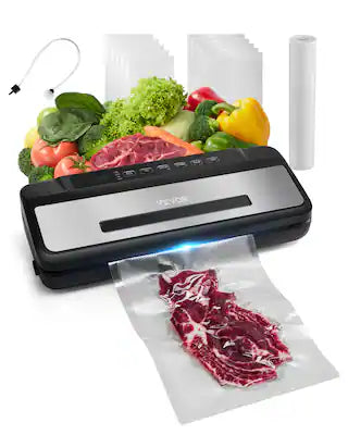 VEVOR - Vacuum Sealer Machine, 80Kpa 120W Powerful Compact Food Sealer, 7-in-1 Multi-Functional Food Vacuum Sealer