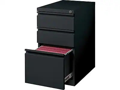 Staples - 3-Drawer Vertical File Cabinet, Locking, Letter, 19.88"D