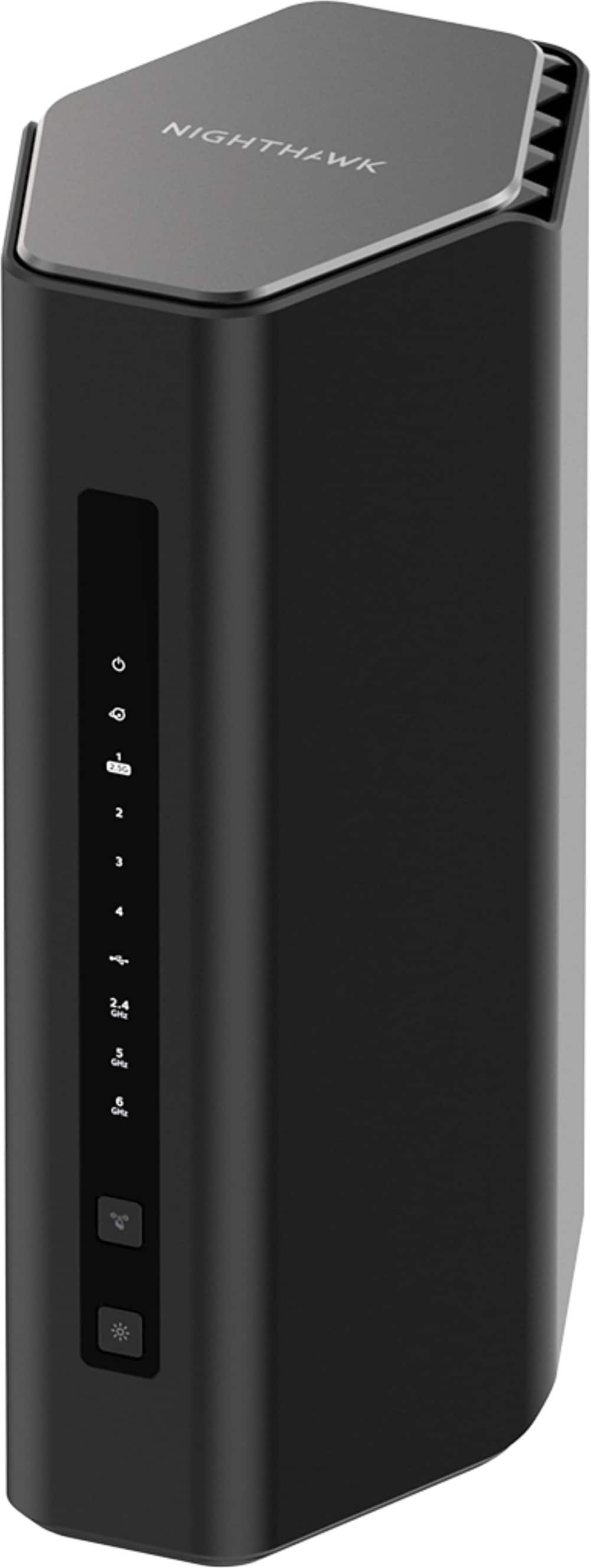 NETGEAR - Nighthawk WiFi 7 Router RS500, 12 Gbps, Up to 3,000 sq ft, 120 Devices - Black