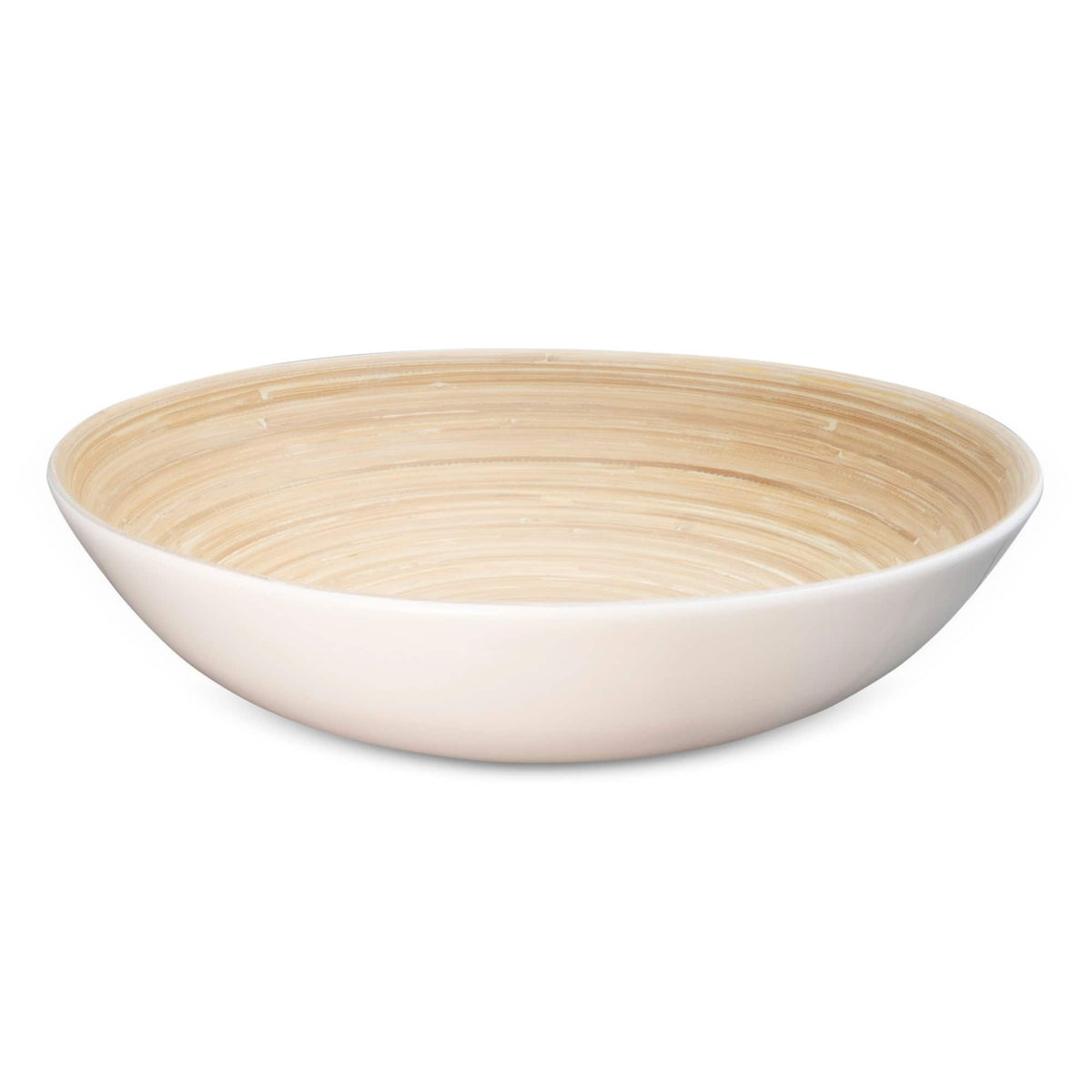 Lexa - Bamboo Salad Bowl, 14 Inch - White