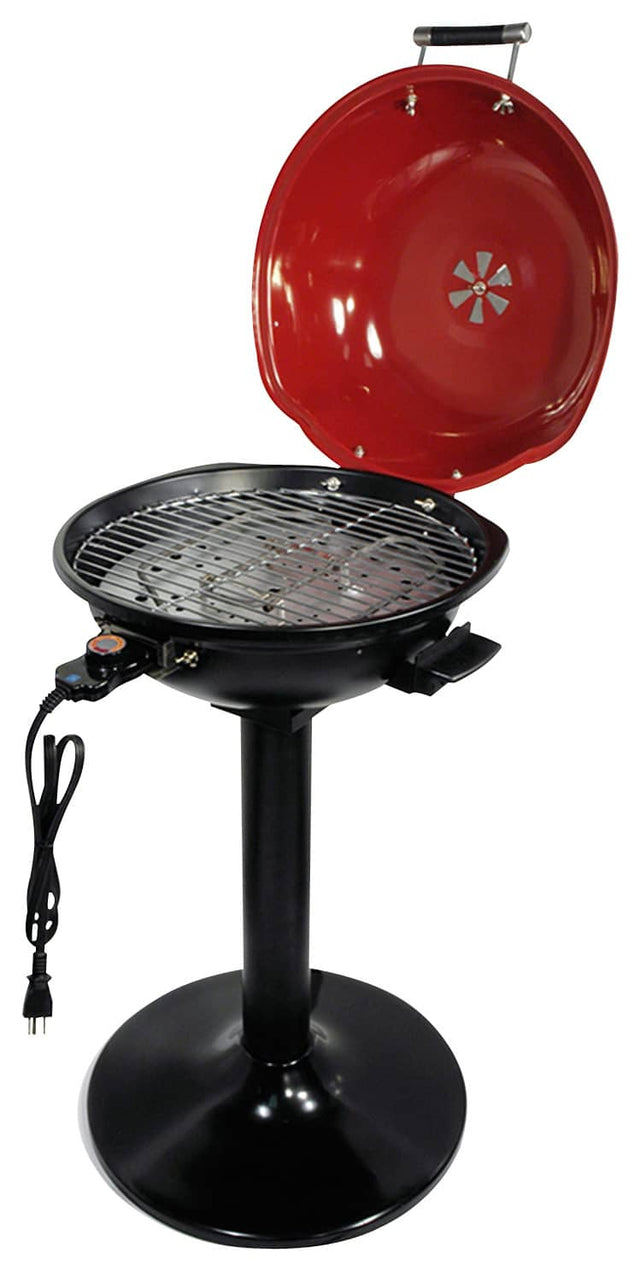 Angle. Better Chef - 15" Electric Barbecue Grill - Red/Black.