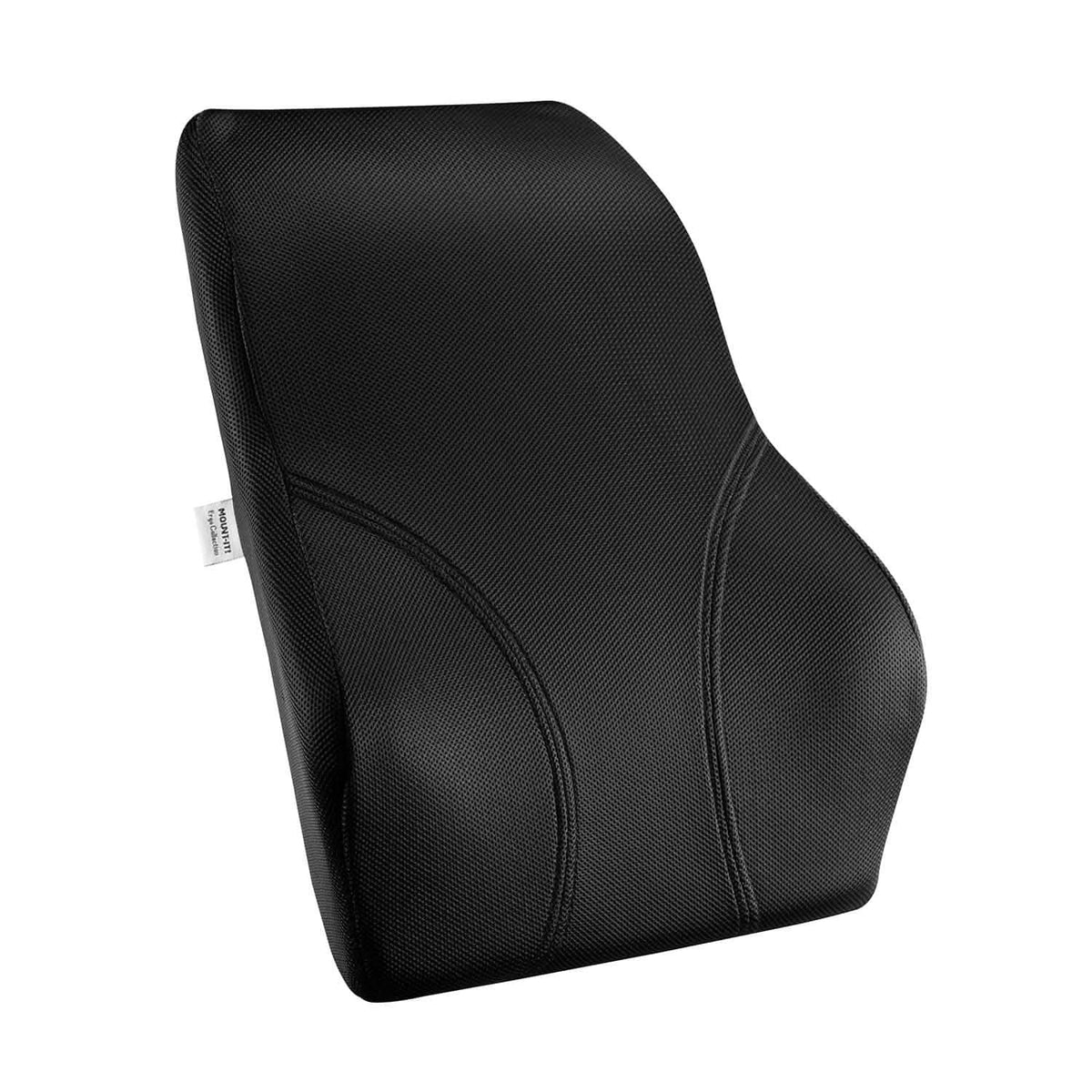 Mount-It! - Ergo Collection Full Back Cushion with Memory Foam, Breathable Mesh & Adjustable Straps for Support - Black