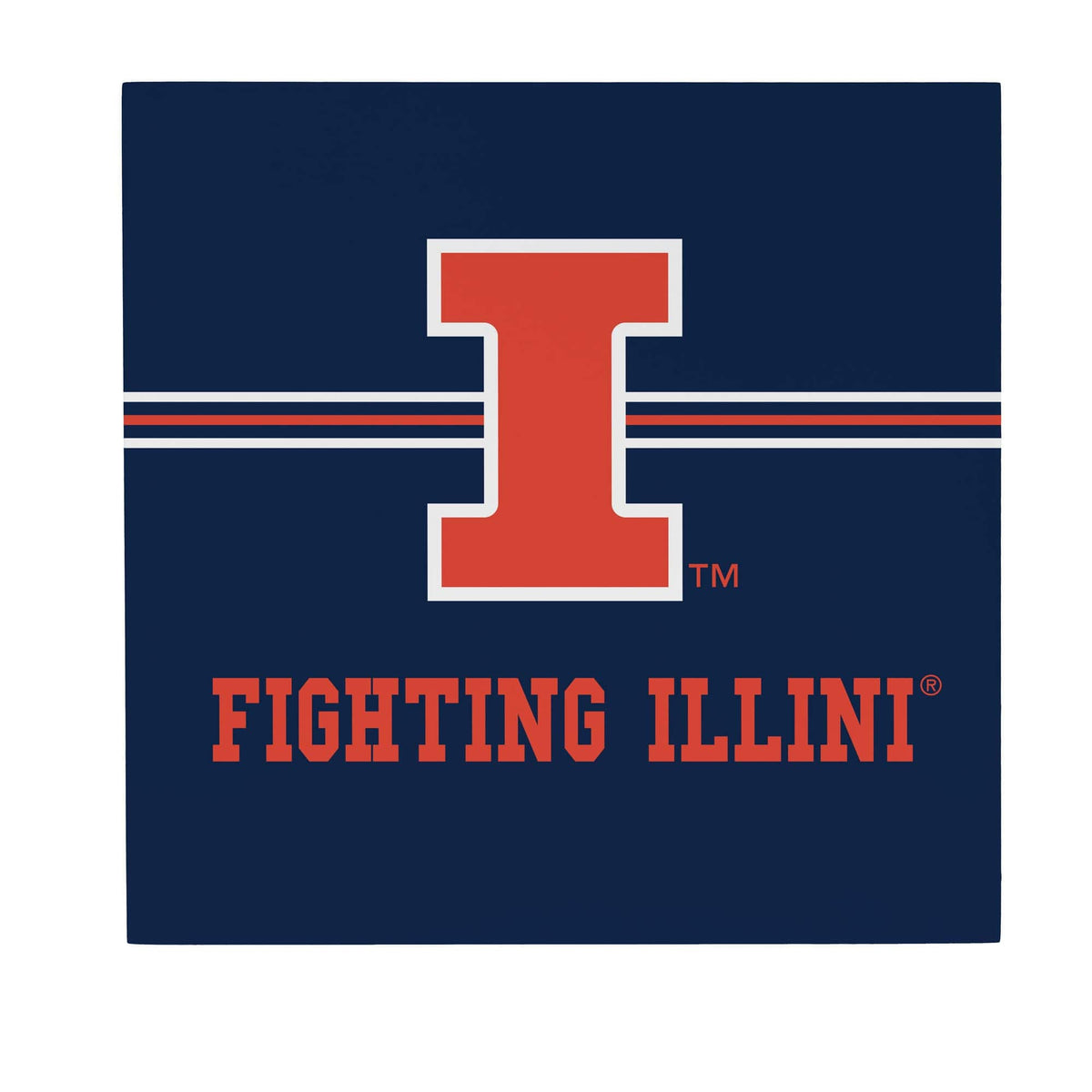 Evergreen Enterprises - Illinois Fighting Illini 12" x 12" Wood Wall Sign - Multicolor