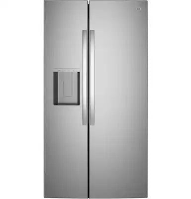 GE - 36 in. Wide 27.9 Cu. Ft. Side-By-Side Refrigerator with Extra Tall Dispenser and In-Door Icemaker