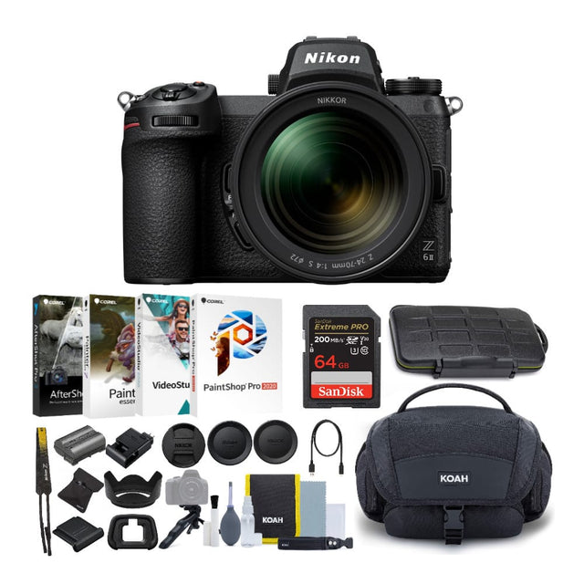 Nikon NIKKOR 72 Z S 1:4 24-70mm

Aurstat Pu CONEL Palnter

AfterSh COREL COE COUNEL PTA OO

VideoStu PaintShop Pro 2020 Paint 19229

Sucas Extreme PRO 200 MB/ 64 GB SanDisk

KOAH

Nikon Z 6 II