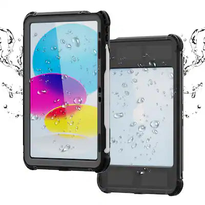 Dteck - Waterproof Case for iPad A16 11th/10th Generation 2025/2022, Full Body Protection with Swivel Bracket and Shoulder Strap
