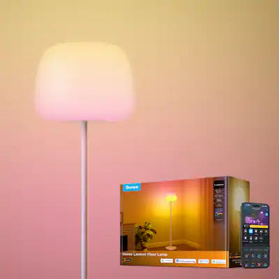 Govee - Lantern Floor Lamp, Halo Gradient RGBIC Smart Corner Lamp with LuminBlend+, Matter Compatible