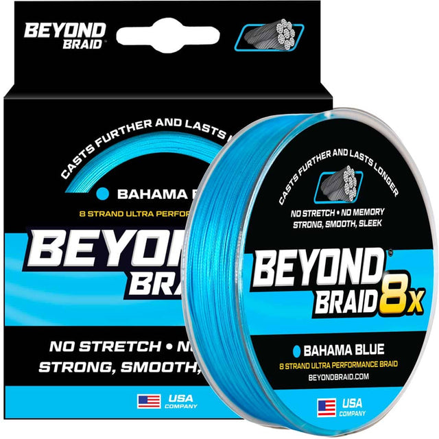 BEYOND BRAID

BAHAMA BLUE

8 STRAND ULTRA PERFORMANCE BRAID

NO STRETCH • NO MEMORY

STRONG, SMOOTH, SLEEK

BEYOND BRAID.COM

USA COMPANY