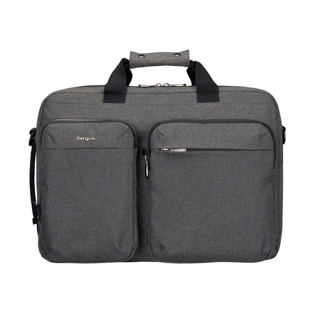 Front. Targus - 15-16” Hybrid Briefcase Backpack - Gray.