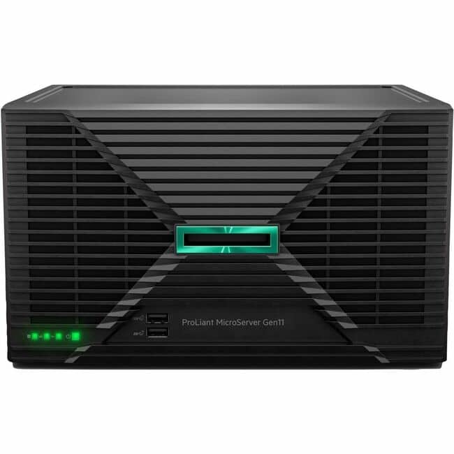 HP - HPE SMART CHOICE ProLiant MicroServer Gen11 Ultra Micro Tower Server - 1 x Intel Pentium Gold G7400 3.7 GHz - 16 GB RAM - Black