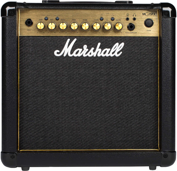 Marshall - MG15GFX 15W Combo Guitar Amp with Digital Effects / Reverb and 3-band EQ - Black