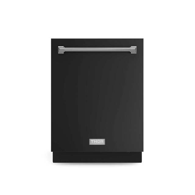 Front. Thor Kitchen - Gordon Ramsay Series by THOR Kitchen 24 Inch Dishwasher with Stainless Steel Hardware - Black.