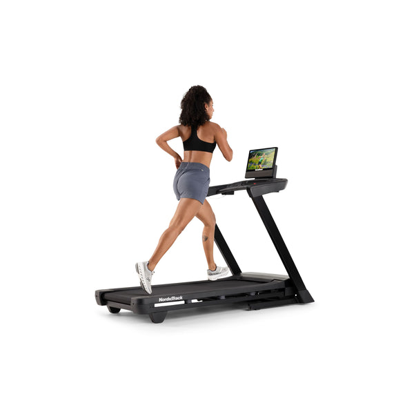 NordicTrack - T Series 16: Folding Treadmill with Incline & Decline, 16" Smart HD Touchscreen, & Powered by iFIT - Black