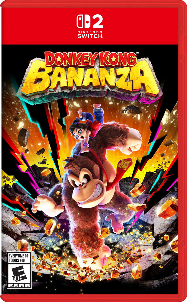2 NINTENDO SWITCH TM DONKEY KONG BANANZA DR EVERYONE 10+ TODOS +10 ESRB