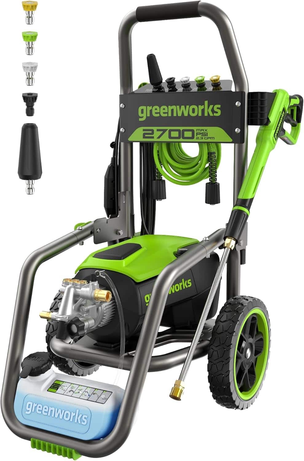 Greenworks - Pro Brushless 2700 PSI (CSA Certified) 2.3 GPM Max / 1.2 GPM Electric Pressure Washer - Green