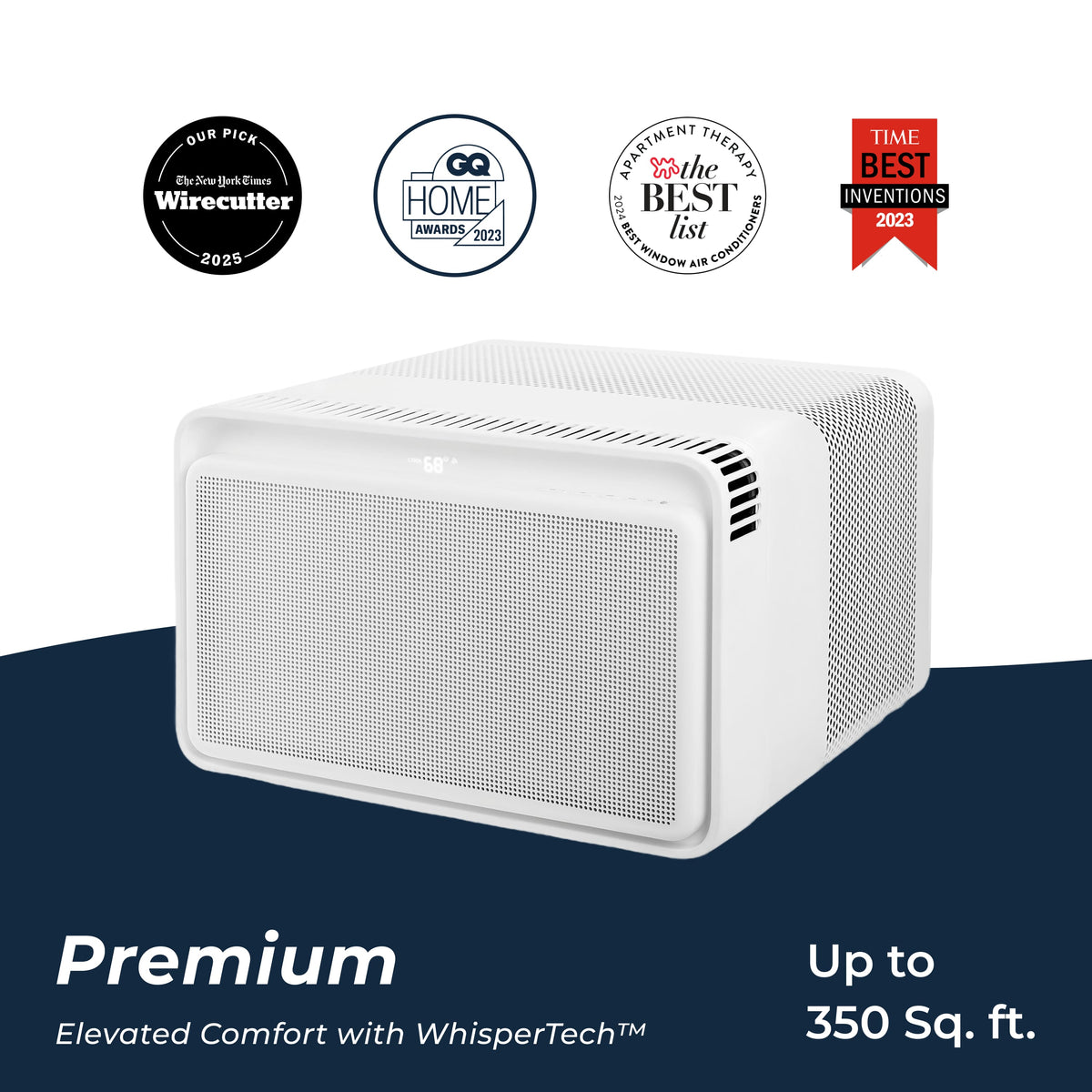 Windmill - WhisperTech 8,000 BTU Smart Window Air Conditioner with Inverter Technology - White