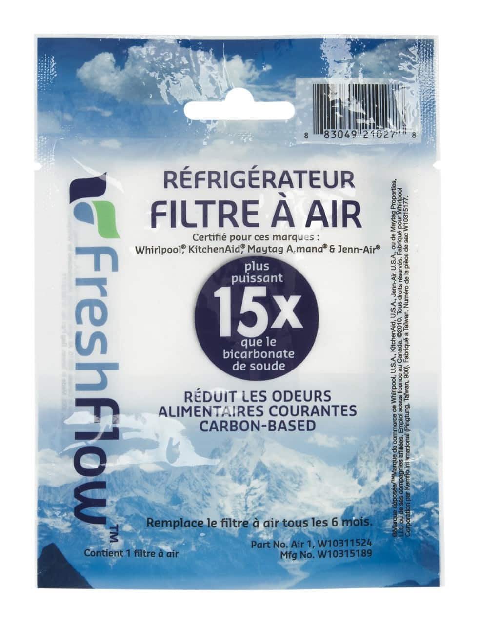 Whirlpool - FreshFlow Refrigerator Air Filter - White