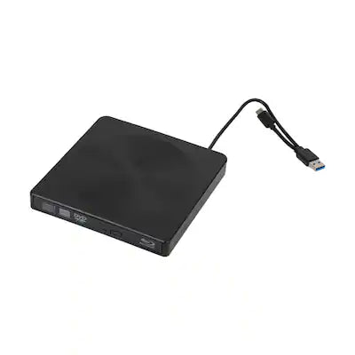 Topteng - 4K USB 3.0 External BD Drive – Read/Write Blu-ray, DVD & CD, Type-C, Portable Burner, Fit for Windows & Mac