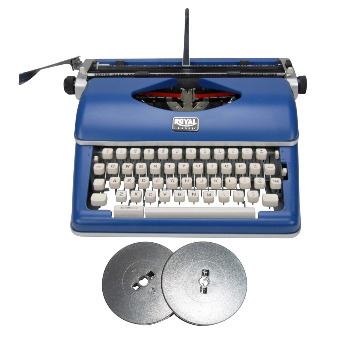 Royal Consumer Products - Royal Consumer Classic Retro Manual Typewriter Blue + OEM Black/Red Ribbon
