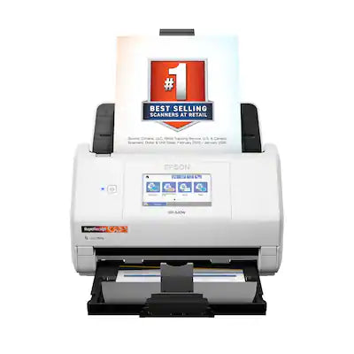 Epson - RapidReceipt RR-620W Wireless & USB High-Speed AI & Cloud Ready Desktop Color Duplex Receipt & Document Scanner