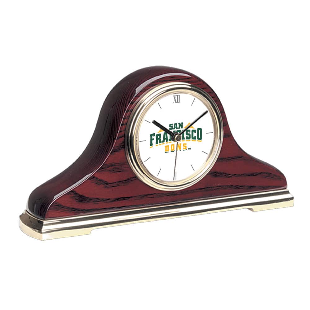 Jardine - San Francisco Dons Primary Team Logo Mantle Clock - Gold