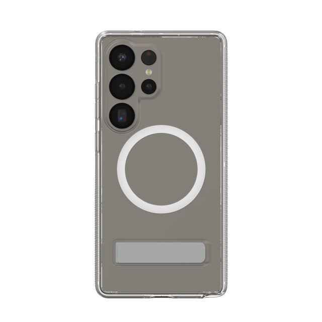 Front. ZAGG - Crystal Palace Snap MagSafe Compatible Case w/ Kickstand for Samsung S25 Ultra - Clear.