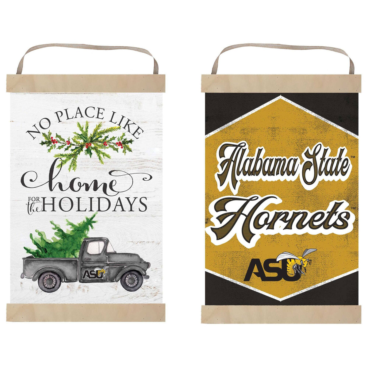 Jardine - Alabama State Hornets 12" x 20" Reversible Banner Sign - White