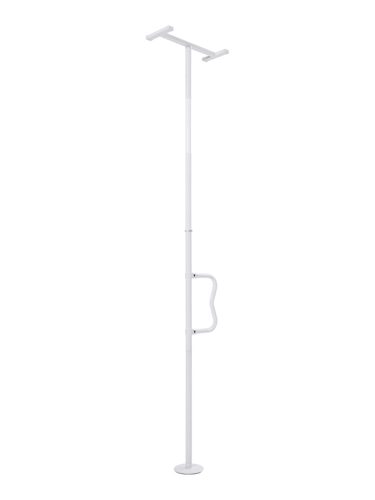 VEVOR - Floor-to-Ceiling Transfer Pole, Tension Mounted Bathroom Grab Bar with Anti-Slip Curve Handle, 300 Lbs Capacity - White