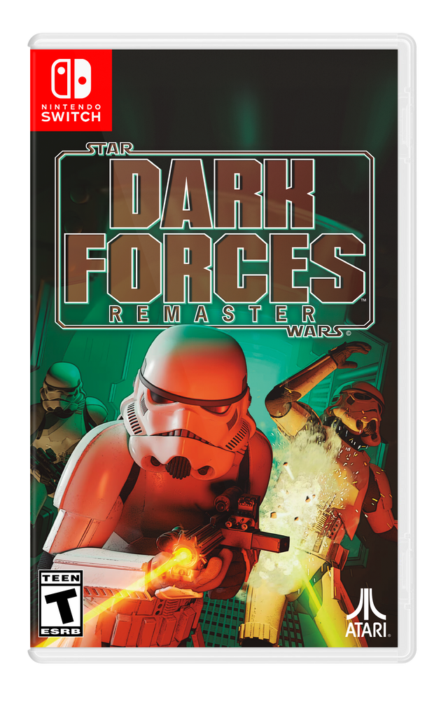 NINTENDO SWITCH  
STAR WARS  
DARK FORCES REMASTER  
TEEN T ESRB  
ATARI