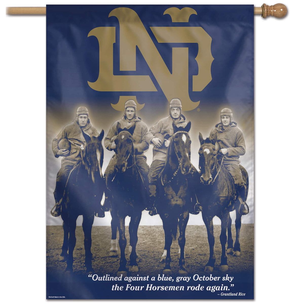 WinCraft - Notre Dame Fighting Irish 28" x 40" Four Horsemen Single-Sided Vertical Banner - Multicolor