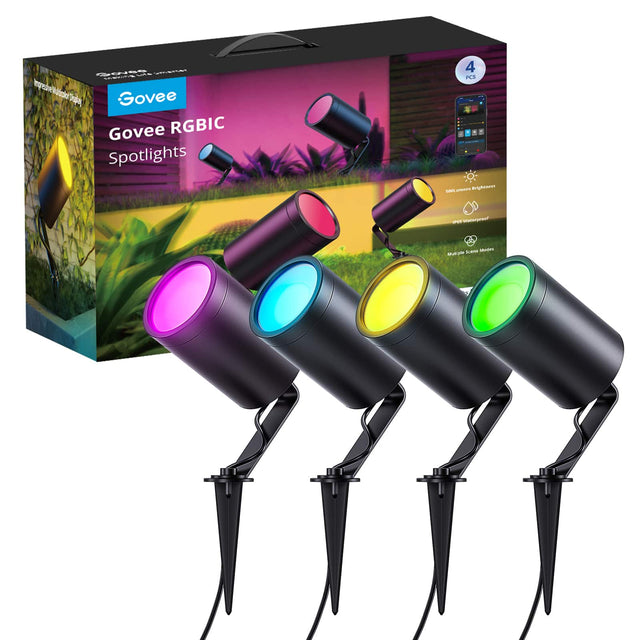 SENSS - n  SEE  gpene W d  Govee Govee RGBIC Spotlights 4 PCS L on Ariheas -P Walorpear de Laee AIURY M