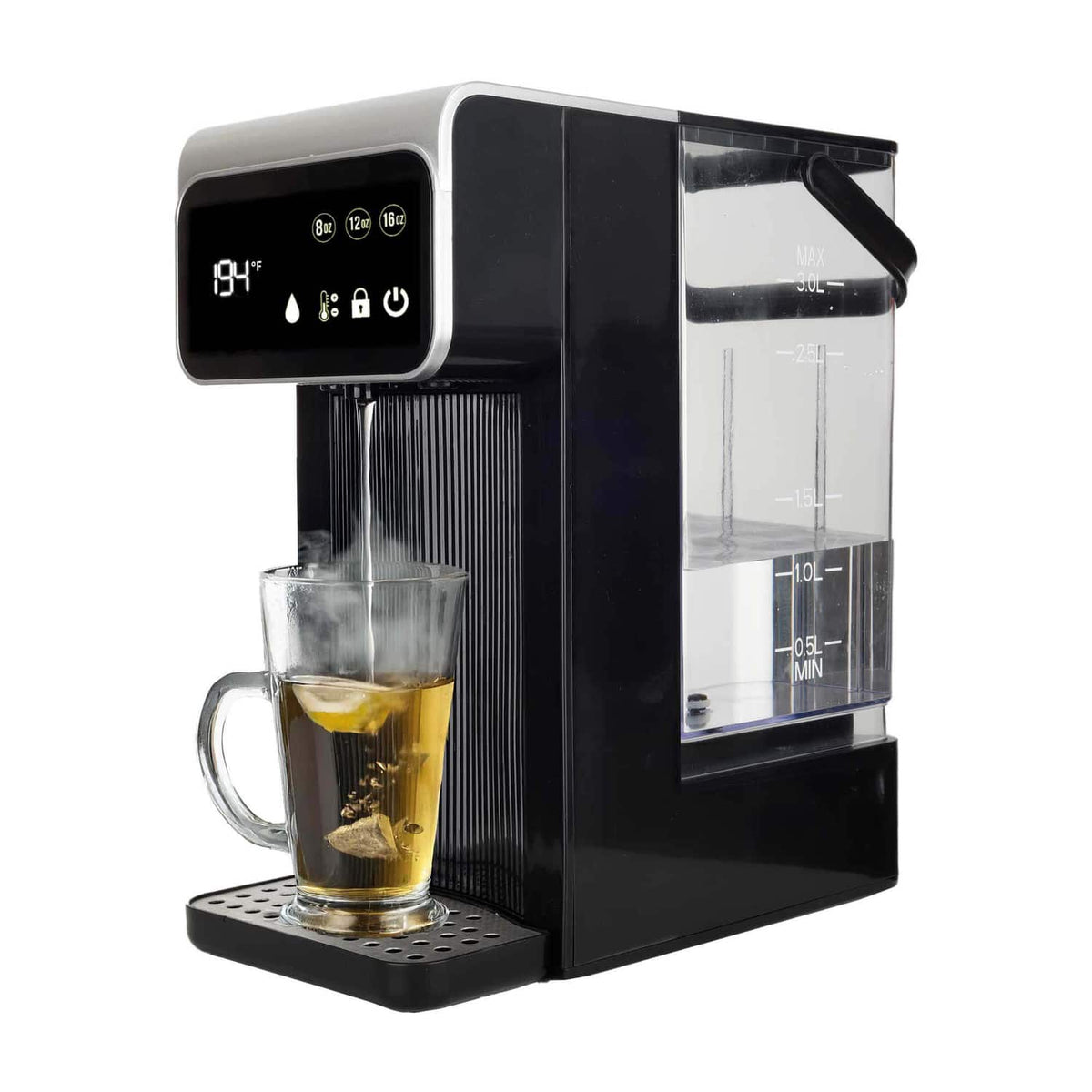 Brentwood - 2.7 Qt, 1800W Digital Instant Hot Water Dispenser - Black