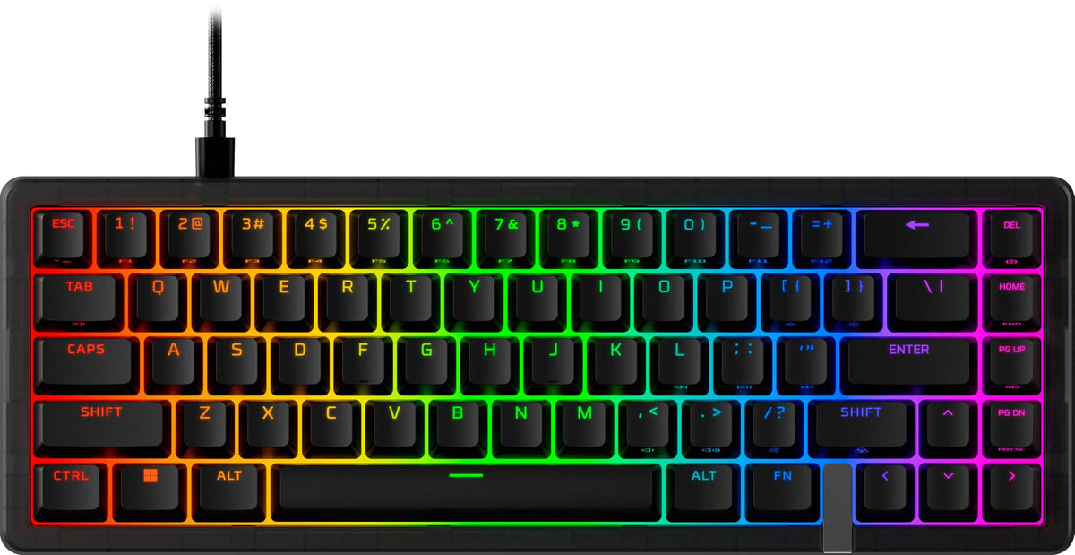 HyperX - Origins 2 Pro 65% Wired Magnetic Linear Switch Gaming Keyboard with RGB Back Lighting - Black