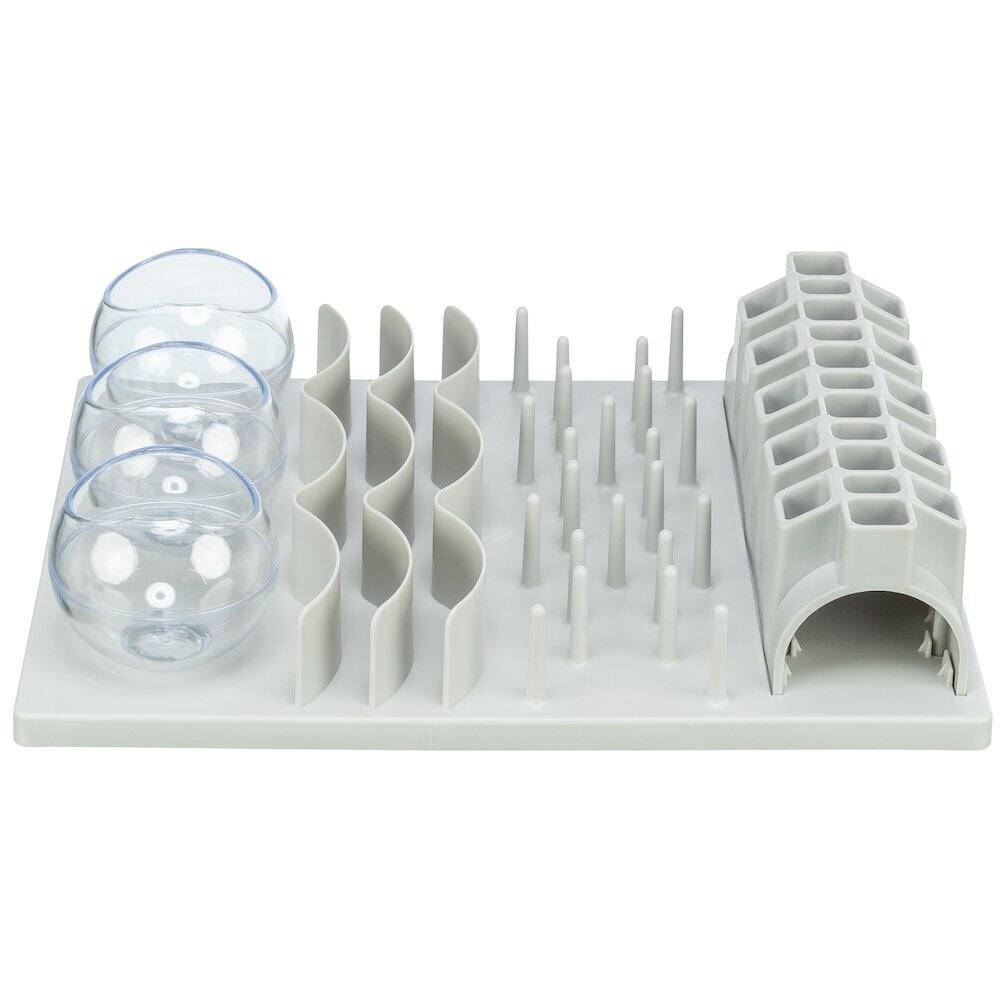 TRIXIE - Fun Board XXL Strategy Game for Cats, Treat Puzzle Toy, Interactive Play, White - Gray