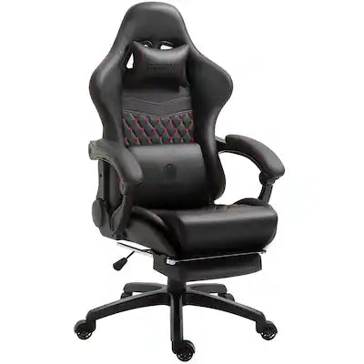 Dowinx - High Back Gaming Chair with Massage Lumbar Support, Game Chair with Adjustable Headrest, Ergonomic Office Chair