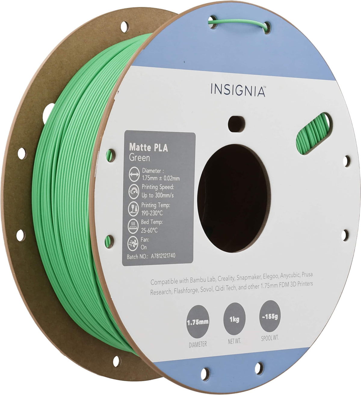 Insignia™ - Matte PLA 1.75mm Filament - Matte Green