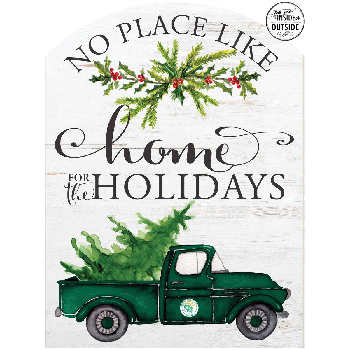 Jardine - Norfolk State Spartans 16'' x 22'' Holiday Marquee Sign - White